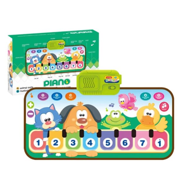 Bombay Shoppers Animal Piano Play Mat with Sounds, Lights & Numbers