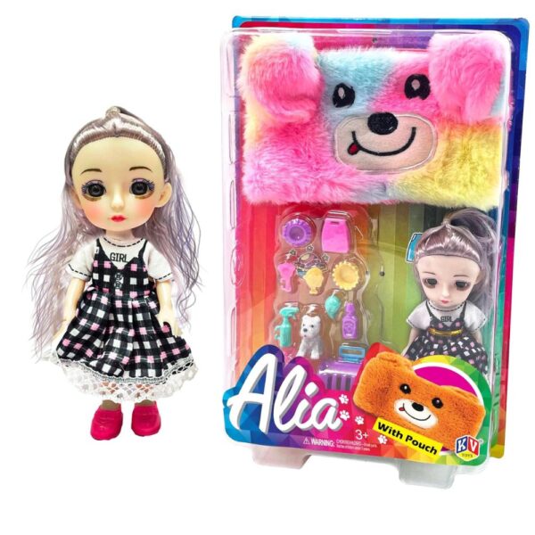 Bombay Shoppers Alia Mini Princess Doll Set with Accessories & Plush Bear
