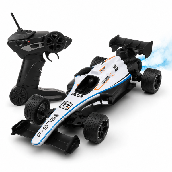 ToyBoi 1:14 RC Formula Racing Car with Spray, LED Lights & Drift